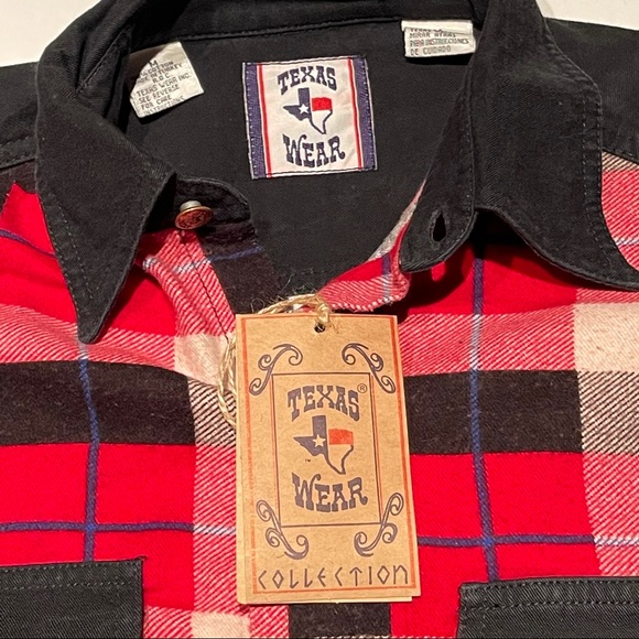 Texas style long sleeve Plaid  shirt for men M size - Picture 6 of 10